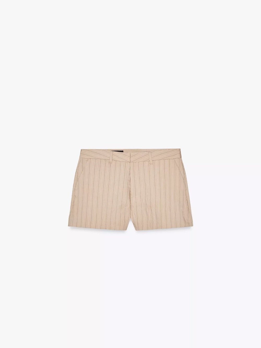 Zara Beige Pinstripe Women's Shorts